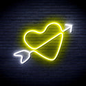 ADVPRO Heart with Arrow Ultra-Bright LED Neon Sign fnu0223 - White & Yellow