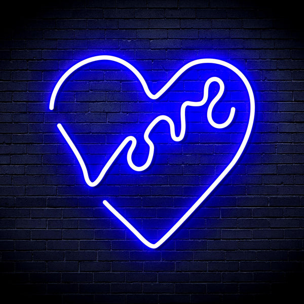 ADVPRO Heart with Love Ultra-Bright LED Neon Sign fnu0225 - Blue