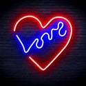ADVPRO Heart with Love Ultra-Bright LED Neon Sign fnu0225 - Blue & Red