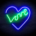 ADVPRO Heart with Love Ultra-Bright LED Neon Sign fnu0225 - Green & Blue