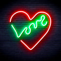ADVPRO Heart with Love Ultra-Bright LED Neon Sign fnu0225 - Green & Red