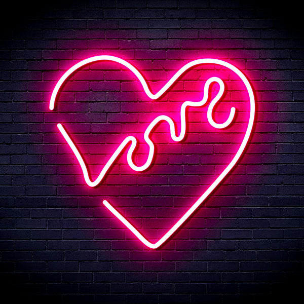 ADVPRO Heart with Love Ultra-Bright LED Neon Sign fnu0225 - Pink
