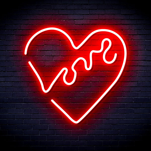 ADVPRO Heart with Love Ultra-Bright LED Neon Sign fnu0225 - Red