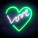 ADVPRO Heart with Love Ultra-Bright LED Neon Sign fnu0225 - White & Green