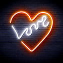 ADVPRO Heart with Love Ultra-Bright LED Neon Sign fnu0225 - White & Orange