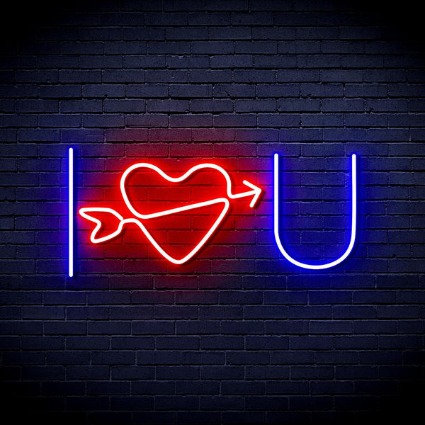 ADVPRO I Love You Ultra-Bright LED Neon Sign fnu0227 - Blue & Red