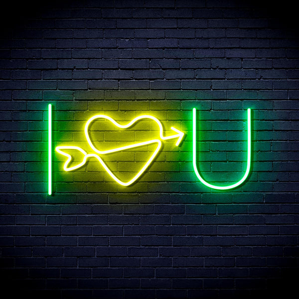 ADVPRO I Love You Ultra-Bright LED Neon Sign fnu0227 - Green & Yellow