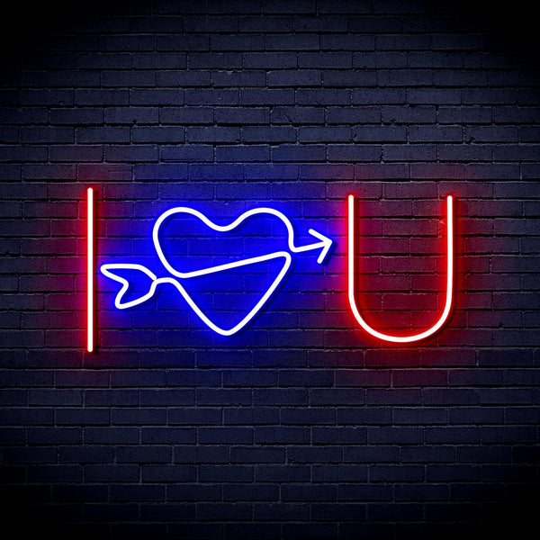 ADVPRO I Love You Ultra-Bright LED Neon Sign fnu0227 - Red & Blue