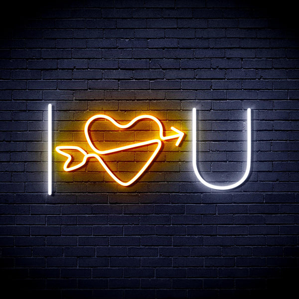 ADVPRO I Love You Ultra-Bright LED Neon Sign fnu0227 - White & Golden Yellow