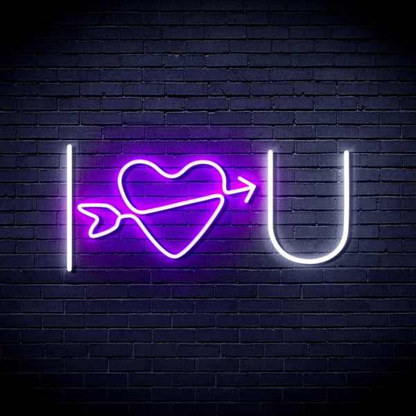 ADVPRO I Love You Ultra-Bright LED Neon Sign fnu0227 - White & Purple