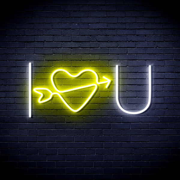 ADVPRO I Love You Ultra-Bright LED Neon Sign fnu0227 - White & Yellow