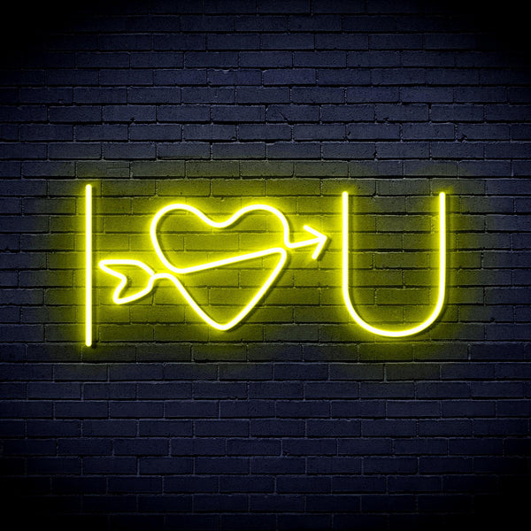 ADVPRO I Love You Ultra-Bright LED Neon Sign fnu0227 - Yellow