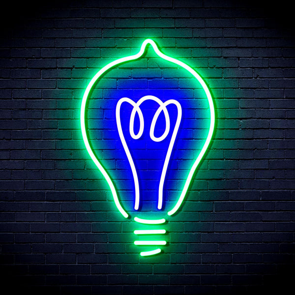 ADVPRO Light Blub Ultra-Bright LED Neon Sign fnu0230 - Green & Blue