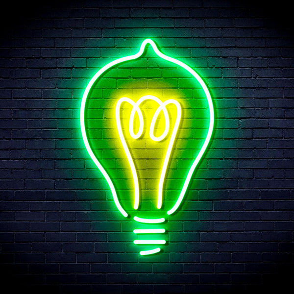 ADVPRO Light Blub Ultra-Bright LED Neon Sign fnu0230 - Green & Yellow