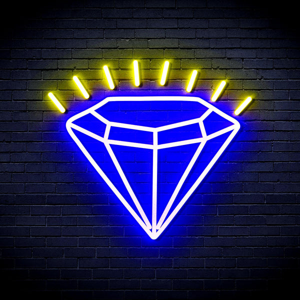 ADVPRO Diamond Ultra-Bright LED Neon Sign fnu0235 - Blue & Yellow
