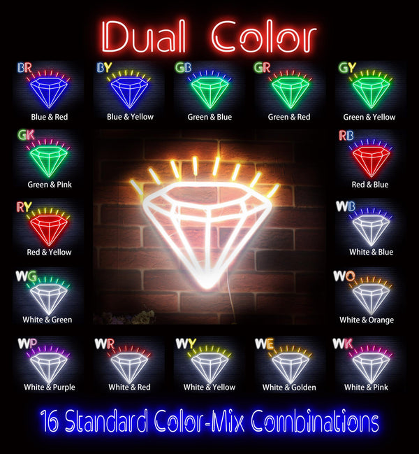 ADVPRO Diamond Ultra-Bright LED Neon Sign fnu0235 - Dual-Color