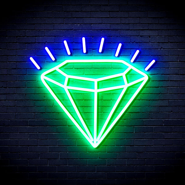 ADVPRO Diamond Ultra-Bright LED Neon Sign fnu0235 - Green & Blue