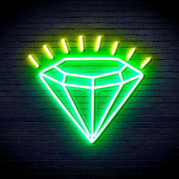 ADVPRO Diamond Ultra-Bright LED Neon Sign fnu0235 - Green & Yellow