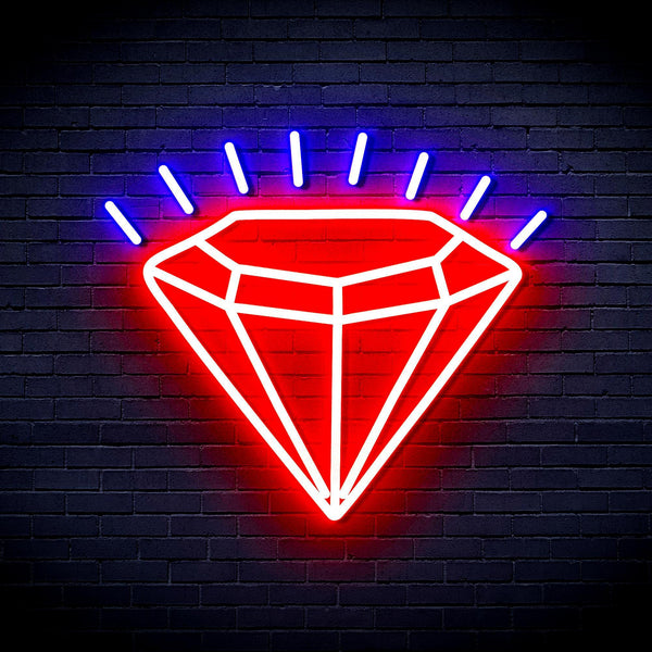 ADVPRO Diamond Ultra-Bright LED Neon Sign fnu0235 - Red & Blue