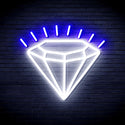 ADVPRO Diamond Ultra-Bright LED Neon Sign fnu0235 - White & Blue