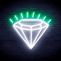 ADVPRO Diamond Ultra-Bright LED Neon Sign fnu0235 - White & Green