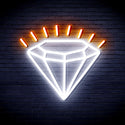 ADVPRO Diamond Ultra-Bright LED Neon Sign fnu0235 - White & Orange
