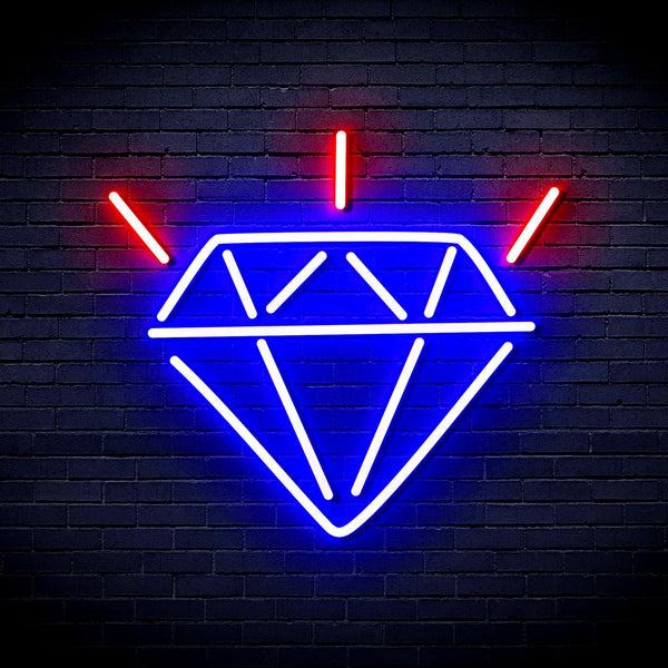 ADVPRO Diamond Ultra-Bright LED Neon Sign fnu0236 - Blue & Red
