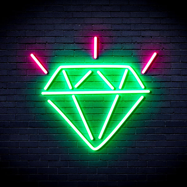 ADVPRO Diamond Ultra-Bright LED Neon Sign fnu0236 - Green & Pink