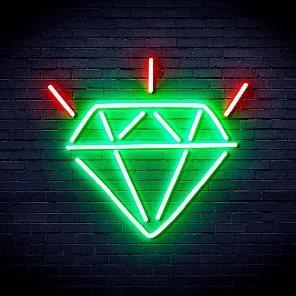 ADVPRO Diamond Ultra-Bright LED Neon Sign fnu0236 - Green & Red