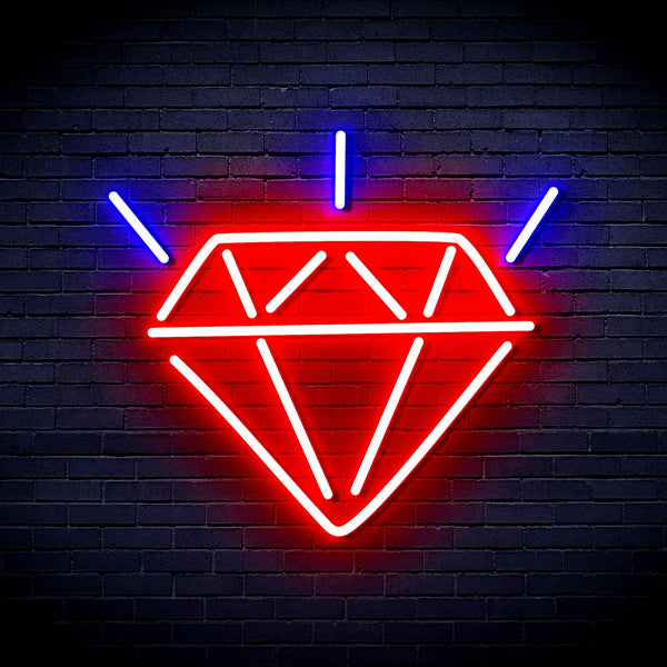 ADVPRO Diamond Ultra-Bright LED Neon Sign fnu0236 - Red & Blue