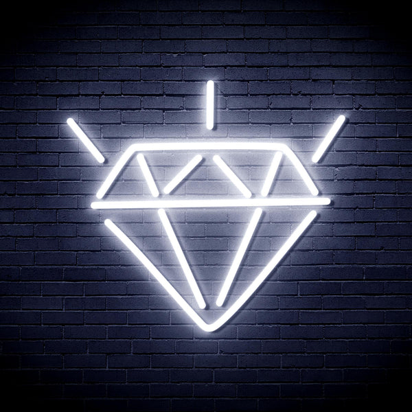 ADVPRO Diamond Ultra-Bright LED Neon Sign fnu0236 - White