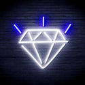 ADVPRO Diamond Ultra-Bright LED Neon Sign fnu0236 - White & Blue