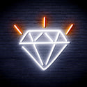 ADVPRO Diamond Ultra-Bright LED Neon Sign fnu0236 - White & Orange
