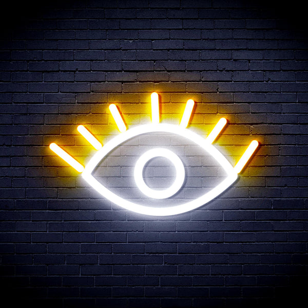ADVPRO Eye Ultra-Bright LED Neon Sign fnu0237 - White & Golden Yellow