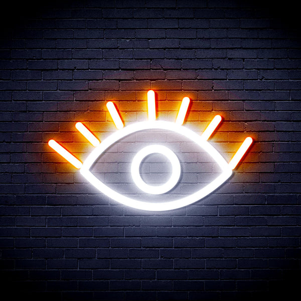 ADVPRO Eye Ultra-Bright LED Neon Sign fnu0237 - White & Orange