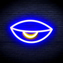 ADVPRO Sleepy Eye Ultra-Bright LED Neon Sign fnu0238 - Blue & Yellow