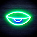 ADVPRO Sleepy Eye Ultra-Bright LED Neon Sign fnu0238 - Green & Blue