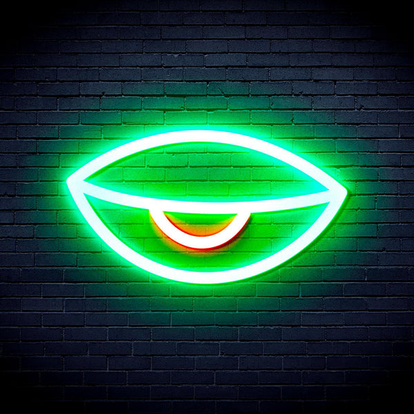 ADVPRO Sleepy Eye Ultra-Bright LED Neon Sign fnu0238 - Green & Red