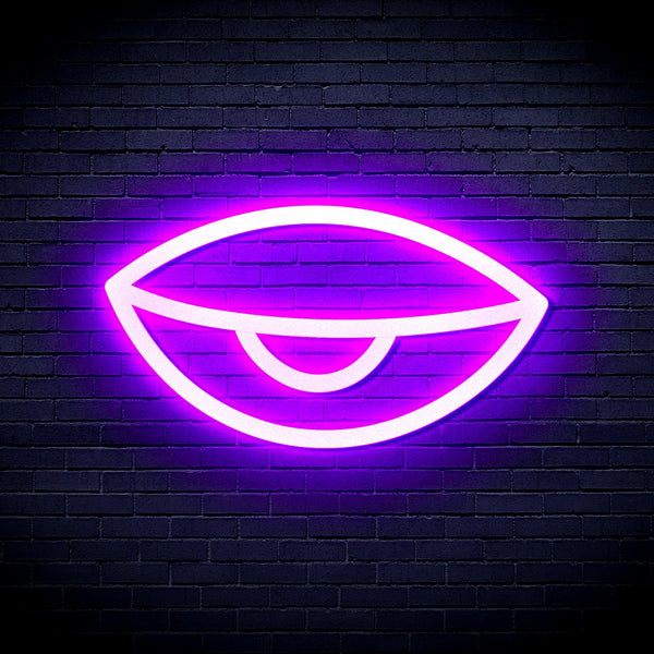 ADVPRO Sleepy Eye Ultra-Bright LED Neon Sign fnu0238 - Purple