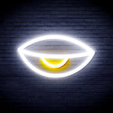 ADVPRO Sleepy Eye Ultra-Bright LED Neon Sign fnu0238 - White & Golden Yellow