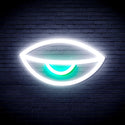 ADVPRO Sleepy Eye Ultra-Bright LED Neon Sign fnu0238 - White & Green