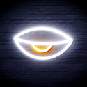 ADVPRO Sleepy Eye Ultra-Bright LED Neon Sign fnu0238 - White & Orange