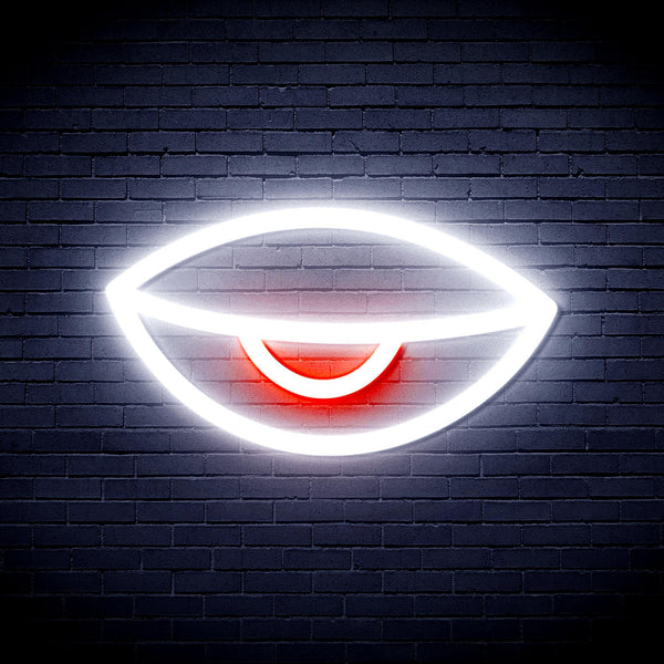 ADVPRO Sleepy Eye Ultra-Bright LED Neon Sign fnu0238 - White & Red
