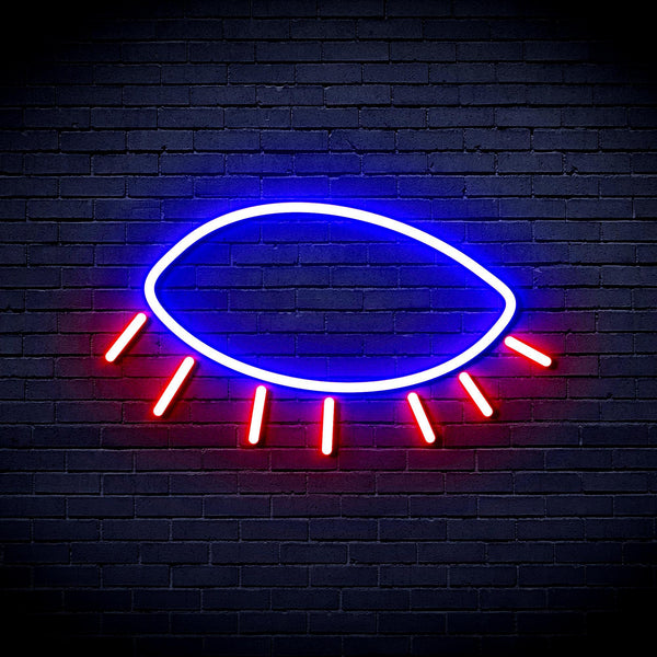 ADVPRO Closed Eye Ultra-Bright LED Neon Sign fnu0239 - Blue & Red