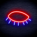 ADVPRO Closed Eye Ultra-Bright LED Neon Sign fnu0239 - Red & Blue