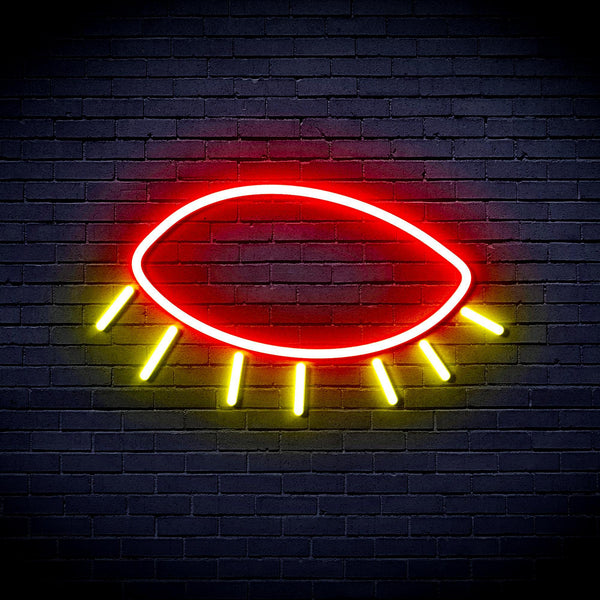 ADVPRO Closed Eye Ultra-Bright LED Neon Sign fnu0239 - Red & Yellow