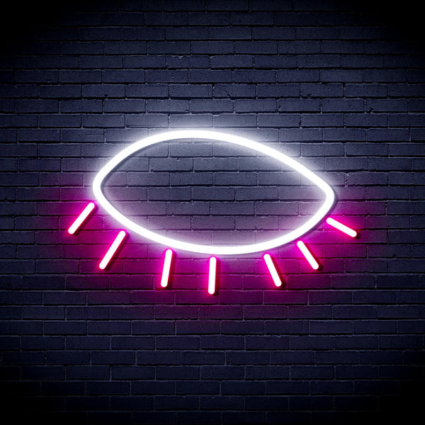 ADVPRO Closed Eye Ultra-Bright LED Neon Sign fnu0239 - White & Pink