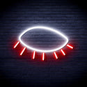 ADVPRO Closed Eye Ultra-Bright LED Neon Sign fnu0239 - White & Red
