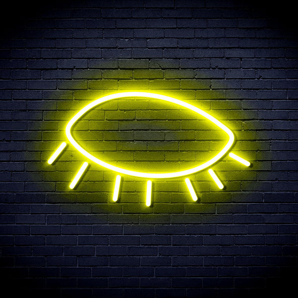 ADVPRO Closed Eye Ultra-Bright LED Neon Sign fnu0239 - Yellow