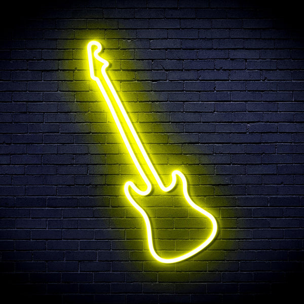 ADVPRO Guitar Ultra-Bright LED Neon Sign fnu0241 - Yellow